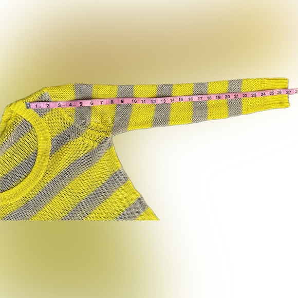 J. Crew Yellow Beige Striped Sweater - Picture 5 of 8